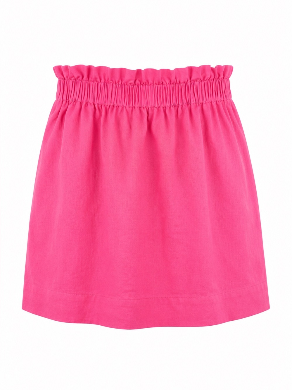 J.Crew Linen Blend Paperbag Waist Mini Skirt Preppy Hot Pink